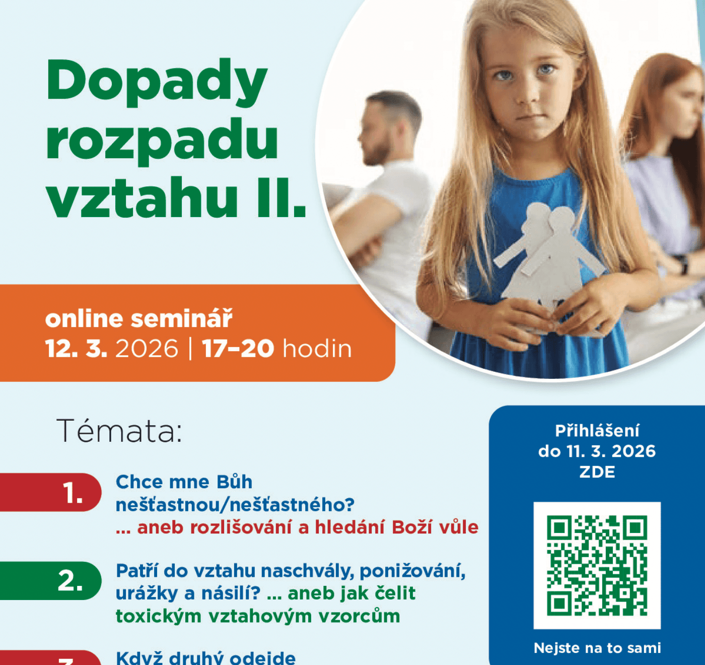 Seminář: Dopady rozpadu vztahu II.: manželství z pohledu víry i kanonického práva