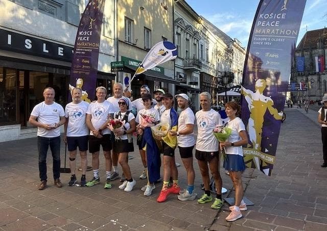 Běh míru z Kyjeva dorazil do Košic. P. Peter Gombita připomněl hodnotu života v pokoji