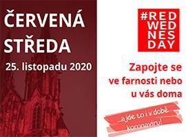 Červená středa - #RedWednesday se uskuteční 25. listopadu 2020