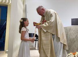 1. svaté přijímání v Diecézním domě kardinála Trochty v Litoměřicích