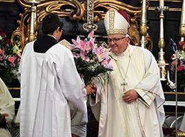 Slavnostní bohoslužba na poděkování za 70 let života, 10 let biskupské služby a 45 let kněžství biskupa Jana Baxanta