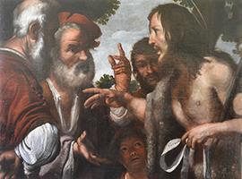 Restaurování obrazu Kázání sv. Jana Křtitele od Christiana Schrödera